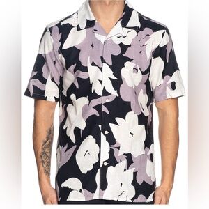Only & Sons Men’s Floral Tropical Linen Blend Short Sleeve Button Down Shirt New